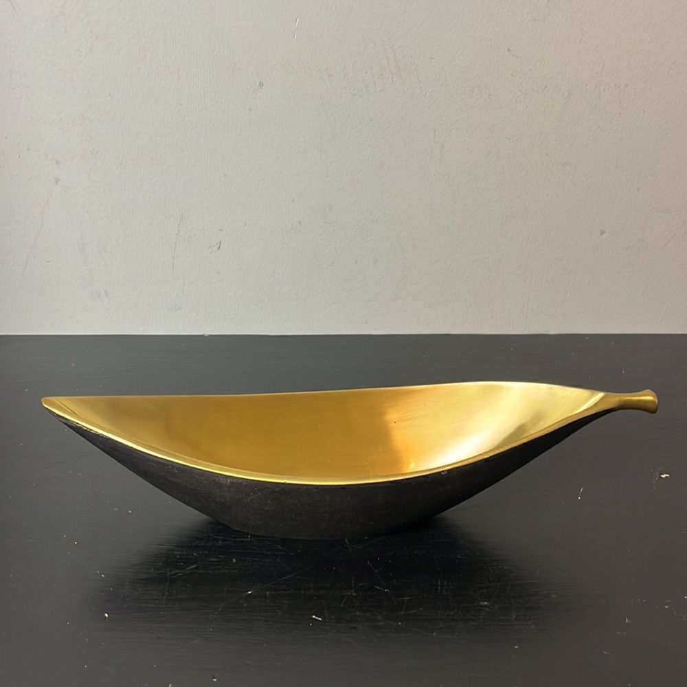 Williams Sonoma Olive leaf brass small tray